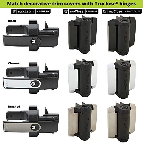 D&D LLMKDST LokkLatch Magnetic Gate Latch Dual-Sided Lockable, Brushed | Magnetic latching gate latch. Key lockable on both sides of the gate. Dual-Sided push/pull handle latch. For square post. - color: Brushed