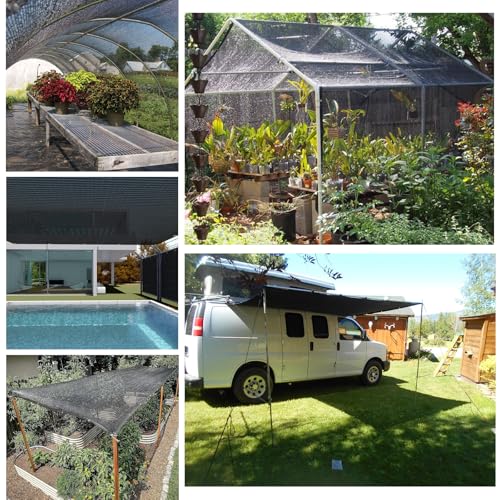 40% Shade Cloth for Garden,14x20 FT Sun Shade Protection | UV Resistant Breathable Black Shade Cover for Greenhouse,Plants,Raised Beds,Vegetables & Flower from Sun,50PCS Zip Ties - size: 14ft x 20ft