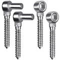 Insaga Cast 304 Stainless Steel Gate Hinges 2Pack Lag Screw Hinge for Farm M16 Hook and Eye Hinges, Partial Thread Gate Hinge Bolts for Wood Cattle Livestock Gate for Fence - color: M16 Hook and Eye Hinge-2Pair