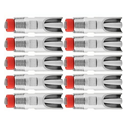 10 Pcs Stainless Steel Automatic Pig Waterer Nipples, 1/2" NPT Thread Livestock Watering System Drinkers for Piglets, Goats, Sheep, and Farm Animals Supplies