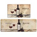 FRESHMINT Farmhouse Kitchen Mats Sets 2 Piece Cushioned Comfort Mat for Home & Office Ergonomically Engineered Memory Foam Kitchen Rug Waterproof Non-Skid, 30" by 17" + 47" by 17",Wine - color: Wine
