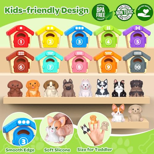 Letapapa Toddler Toys for 1-3 Year Old, Montessori Toys Themed Dog for Baby | Educational Counting, Matching & Sorting Toys Activities, Christmas Birthday Gifts for Baby Boy Girl 12-18M Fine Motor Skills - style: PUPPY