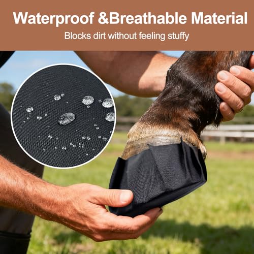 12 Pack Horse Hoof Tape, Strong Sticky Horse Hoof Wraps, Breathable Waterproof Magic Cushion Hoof Packing,Protection for Hoof Hoove (12)