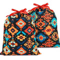 KzgtY Aztec 2PCS Gift Bags with Drawstring, 16 x 12 Inch Reusable Present Sacks for Christmas,Brithday, Holidays,Parties & Gift Packaging - color: Aztec