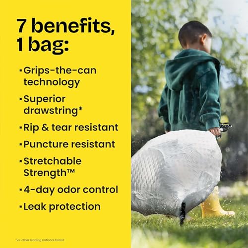 Glad Trash Bags, ForceFlex Tall Kitchen Drawstring Garbage Bags, Fresh Clean, 13 Gal, 40 Ct (Package May Vary) - size: 40 Count (Pack of 1)