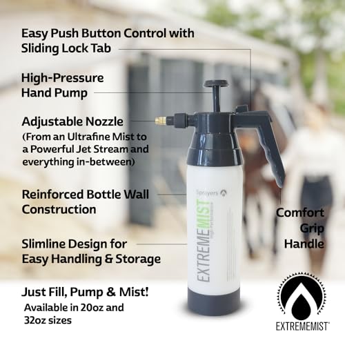 Horse Fly Sprayer 32 oz by ExtremeMist | Ultra-Fine Grooming Mister