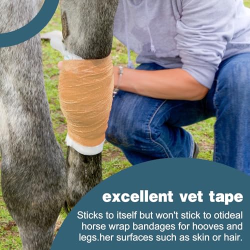 AZEN 18 Pack Self Adhesive Bandage Wrap, 4" X 5 Yards Elastic Cohesive Bandage Wrap, Skin Color Athletic Tape, Ankle Tape, Tattoo Grip Tape Wrap, Vet Wrap - color: Beige, size: 4IN - 18Pack