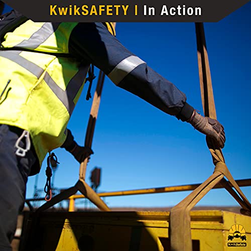 KwikSafety - Charlotte, NC - Mighty Sumo 2”x 30’ Poly Web Sling Lifting Strap Construction ASME OSHA / 6400lbs Vertical 5100lbs Choker 12800lbs Basket/Rigging Moving Towing Hoisting Gear - size: 2"X30' | 6400 lbs