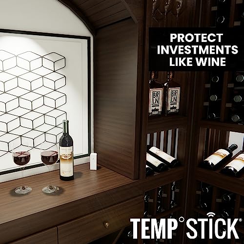 Temp Stick Remote WiFi Temperature & Humidity Sensor, Data Logger. No Subscription. 24/7 Monitor, Unlimited Text, App & Email Alerts. Made in America. Use with Alexa, IFTTT. Monitor Anywhere, Anytime - color: White