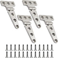 316 Stainless Steel T Hinges Marine Grade 4'' x 2" Heavy Duty Boat Hatch Hinge (100 mm X 54 mm) 4 Pack Casting Cabinet Hardware Door Hinge with Screws - style: 4'' x 2" 4 Pack