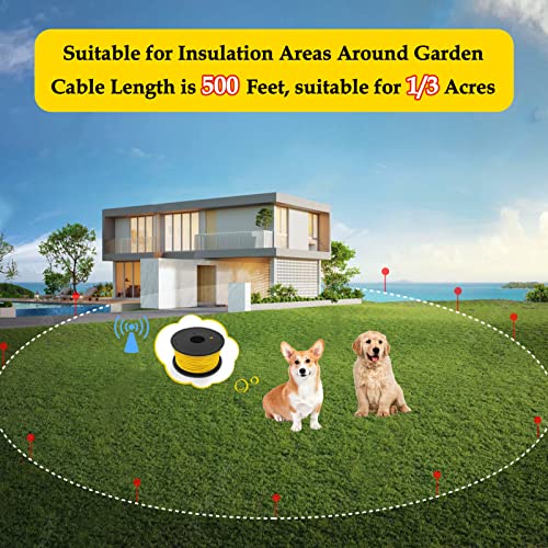 Underground Electric Dog Fence Wire, Compatible for Pet System Wireless | 500 Feet Underground Insulation Fence Coil, Universal Pet Fence Containment System | Boundary Wire Fence for Pet