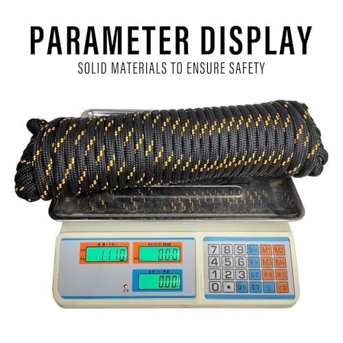 Diamond Braided Polypropylene Rope Nylon Rope Mix Thick Heavy Duty Ropes 1/2 inch 100ft High Strength Perfect for Clothesrope Camping Hiking and Other Outdoor Activities Black 100ft - size: 1/2'' 100ft Black