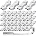 40 Pcs M5 Poly Rope Connector Wires Splicer Galvanized Steel Connector Kit for Electric Fences with Sleeve Tool