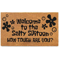 Welcome to the Salty Spittoon Door Mat 30x17 Inch, Funny Welcome Mat Coir | Funny Home Decor, Fan-Inspired Design, Pop Culture Decor, Natural Coir Fibers, Pvc Backing, Dirt Scraper, Unique Fan Gift