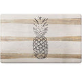 Home Dynamix Cozy Living Pineapple Runner Anti-Fatigue Kitchen Mat, Non-Slip Floor Mat, Padded Standing Desk Mat, Beige/Black, 17.5"x30" - color: Beige/Black, size: 18"L x 18"W x 0.5"Th