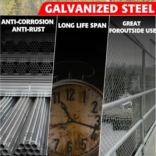 4 Pack 1-3/8" Chain Link Fence Frame Gate Post Male Hinge,Galvanized Steel Gate Hinge for Fence Posts, Chain Link Fence Parts for Farm Gate, Bolts & Nuts Included - size: 1-3/8" Male