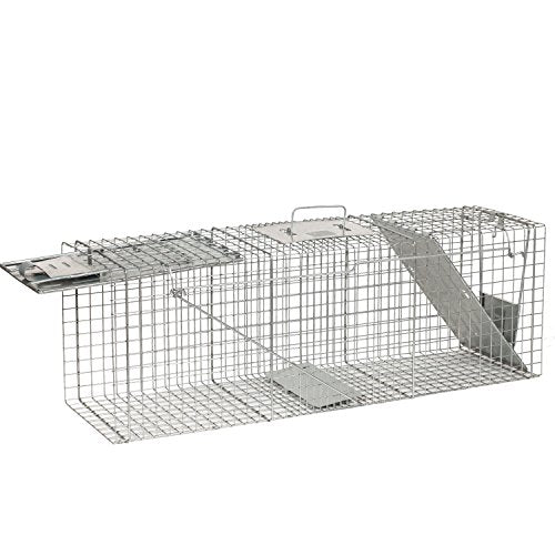 Havahart Large 2 Door Humane Catch and Release Live Animal Trap for Armadillos, Beavers, Bobcats, Small Dogs, Cats, Foxes, Groundhogs, Nutria, Opossums, Raccoons, Live Catch Trap for Stray Dogs 1045SR