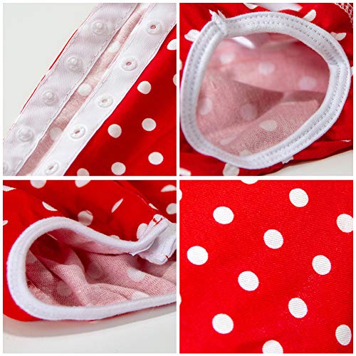 Dog’s Recovery Suit Post Surgery Shirt for Puppy, Wound Protective Clothes for Little Animals(red spot-XXS) - color: red spot, size: XX-Small