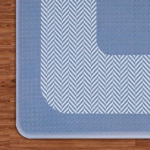 Chef Gear Hettie Anti Fatigue Cushioned Kitchen Mat 18"x32" Blue - color: Blue, size: 32"L x 18"W x 0.3"Th
