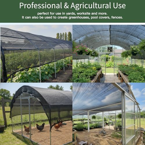 3 x 6 FT 55% Heavy Duty Shade Cloth Mesh Tarp | Black HDPE UV Resistant Breathable Grommets Sun Protection for Greenhouse Garden Pergola Patio Pools Dump Truck Fence - size: 55% - 3 x 6 FT