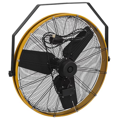 CAT fans - 30 Inch Outdoor IPX4 Weatherproof High Velocity Wall Mounted Shroud Fan. 8900 CFM, 3 Speed - For Industrial, Commercial, & Residential Use. cETL Certified (HVOD-30S-NG)
