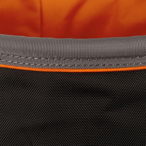 Klein Tools BC535 Straight Bucket, 17-Inch Utility Bucket, 200-Pound Load, 1680D Nylon, Drain Holes, Reinforced Straps, Hi-Vis Orange Interior - size: Nylon, 200-Pound Load