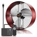 15'' Gable Vent Fan with Thermostat & Remote, 1800 CFM Attic Fan | Auto On/Off by Setting Temp, Up to 2500 Sq Ft, 70W, 3 Speeds, 18-Hour Timer, Plug-and-Play