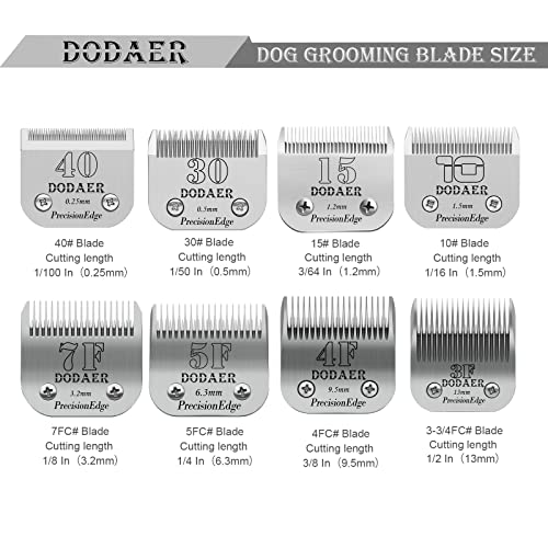 7F/5F/4F Dog Grooming Blades Set,Compatible with Andis,Oster A5,Wahl KM10 | Include 7F/5F/4F Detachable blade ,3 Count,Made of Stainless Steel - size: 7F+5F+4F