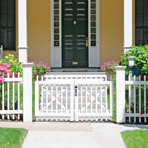 Gate Hinges Heavy Duty Gate Hinge, HAGWARE SUS304 2 Packs Fence Gate Hinges with 8pcs Wooden Screws, Wall Mount Gate Hinge for Wooden Fence with 5/8'', Farm Gate Heavy Duty Wood Fence - color: 2Pack(4pcs)with 8 screws
