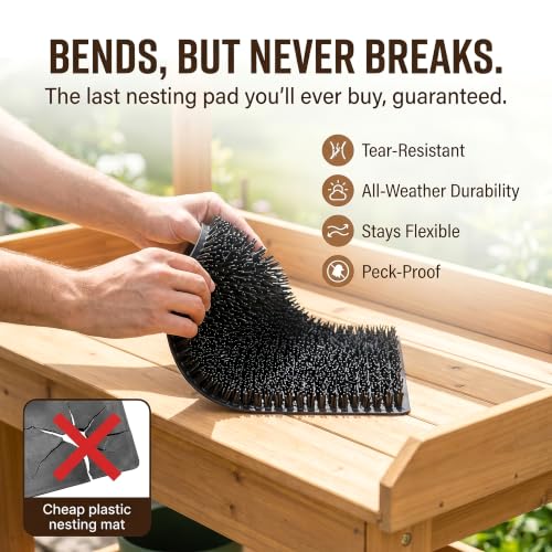 8 Pack Ultra Soft Washable Chicken Nesting Pads for Chicken Coop — Premium Food Grade Mats — 100% BPA Free — Durable & Easy to Clean Reusable Nesting Pads - size: 8 Pack