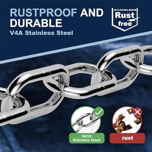 【Heavy-Duty Security Upgrade】 20" Stainless Steel Gate Chain Lock with Dual Carabiner Clips - Weatherproof Fence Latch for Outdoor Gates, Pet Enclosures & Livestock Corrals 2Pcs