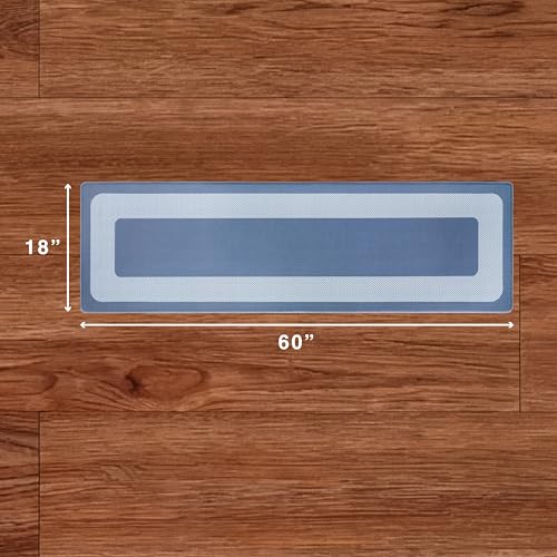 Chef Gear Hettie Anti Fatigue Cushioned Kitchen Mat 18"x60" Blue - color: Blue, size: 60"L x 18"W x 0.3"Th