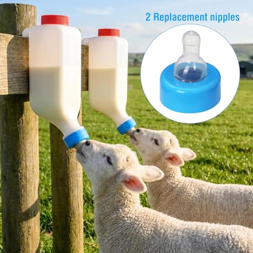 800ml Lamb Feeding Bottle Thickened Goat Feeder Hang Upside Down for Lamb | Convenient Hanging Design，Clear Scale Markings，High-quality silicone pacifiers—gentle, bite-resistant, and long-lasting