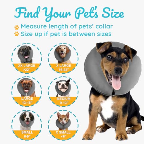 ZenPet Recovery Inflatable Collar for Dogs & Cats – Soft, Comfortable, Safe & Stress-Free Healing Alternative E-Collar After Surgery, Adjustable Donut Design, Secure Fit (X-Small) - size: X-Small