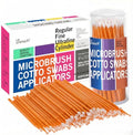 LE UNIMEDY 400PCS/Box Cotton Swabs, Disposable Micro Applicators Brush, Cosmetic Brush, Micro Swabs, Microswabs 2.5mm Orange - size: 2.5mm, Orange