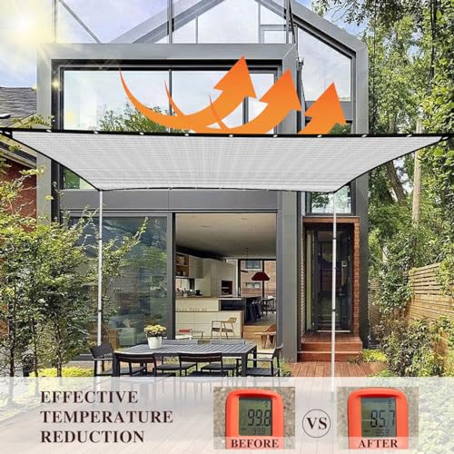 80% Silver Shade Cloth for Garden,Pergola,Greenhouse,Chicken Coop,Kennels,Shade Cloth with Grommets,Simple Hanging Covers - size: 3ft×6.5ft