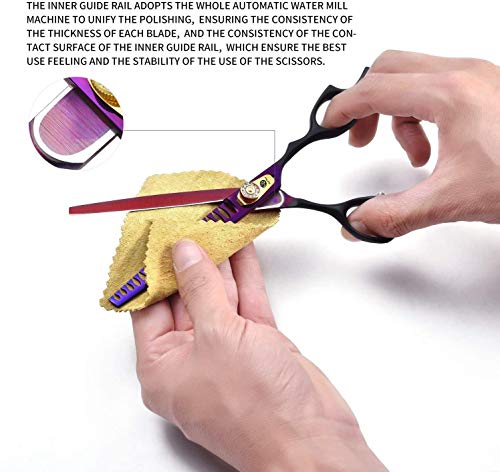 Purple Dragon Professional 7.0/8.0 inch Pet Grooming Hair Cutting Scissor | Japan 440C Stainless Steel, for Pet Groomer or Family DIY Use