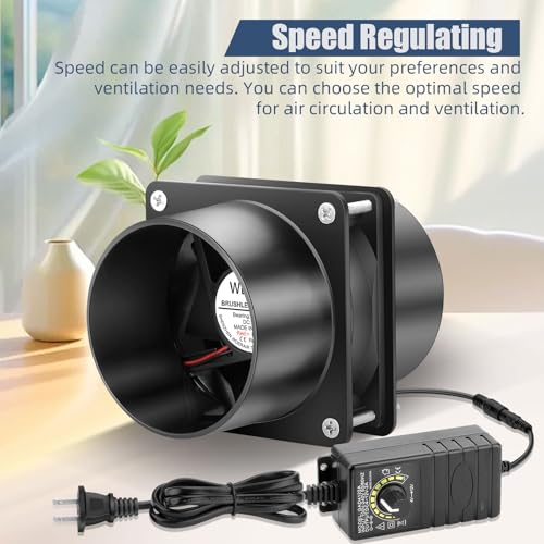 80mm x 25mm 3 Inch Duct Household Ventilation 12V Exhaust Fan with Speed Controller for DIY Greenhouse 3D Print Smoke Paint Fume Extractor-D8025 - size: 8025