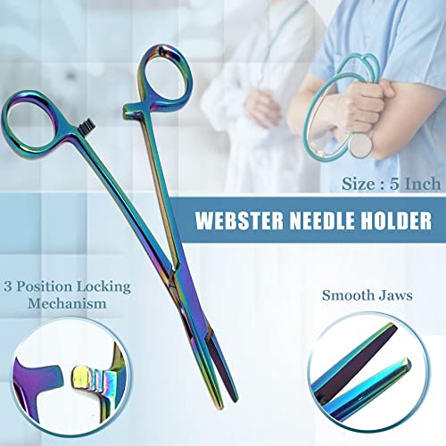 23PCS Advanced Dissection Kit Multi Color Rainbow Biology & Anatomy Science Students Stainless Steel Tools-Free Case Scalpel Knife Handle Blades Veterinary Botany Lab Animals Frogs Worms-By A2ZScilab