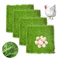 Hamiledyi 4 Pack Chicken Nesting Pads-12×12x 1.2,Washable Thicken Artificia Grass Nesting Box Liners Reusable Laying Eggs Turf Mats for Chickens Coop Pet Outdoor Indoor - size: 4 Pcs Green