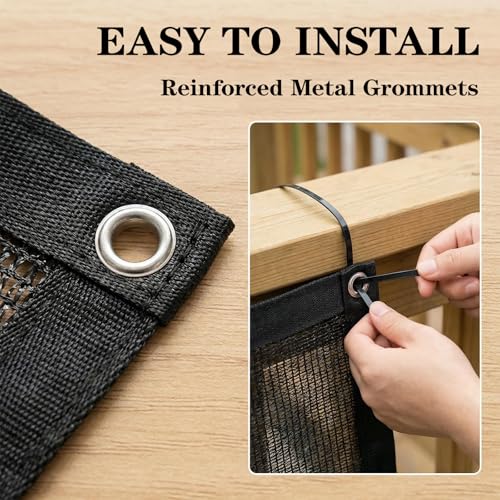 40% Shade Cloth for Garden 14 x20 FT,50PCS Zip Ties | Durable Breathable HDPE Mesh Sun Shade with Grommets,UV Resistant Black Garden Shade Net for Plants,Greenhouse,Patio - size: 40% 14ft x 20ft