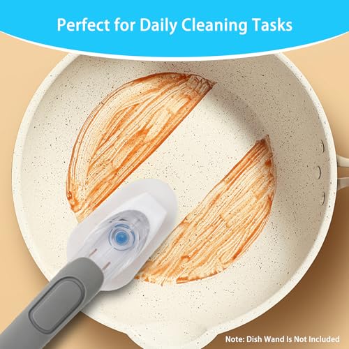 8 Packs Dish Wand Sponge Refills Compatible with Scrub Daddy - Replacement Heads, Dish Scrubber Brush for Cleaning Stuck-on Food, Sponge Replacement Heads for Kitchen Cleaning, (Only Refills)