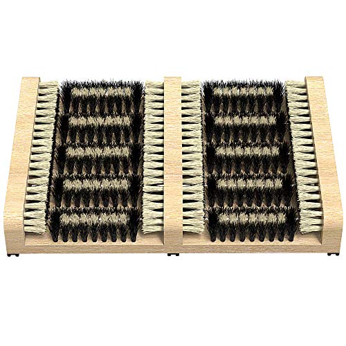 SCRUBIT Boot Scrubber Shoe Brush – Outdoor Boot Brush for Snow & Ice, All Weather Shoes & Boots Cleaner, Removes Snow, Sand and Mud – 14.2 x 10 in. Boot Scraper Door Mat