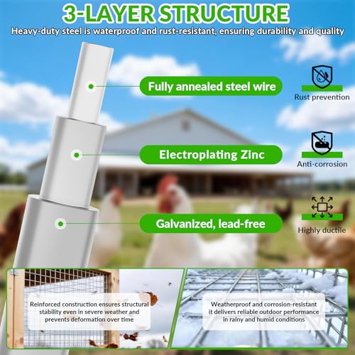 Welded Wire Fence 1/2‘’x 1/2‘’ 6ft x 100 ft,Vinyl Coated Welded Wire Mesh Roll,16GA Heavy Duty Galvanized Chicken Wire Fencing, Hardware Cloth for Yard Vegetable Protection Goat & Poultry Netting - size: 1/2‘’x 1/2‘’ 6ft x 100 ft