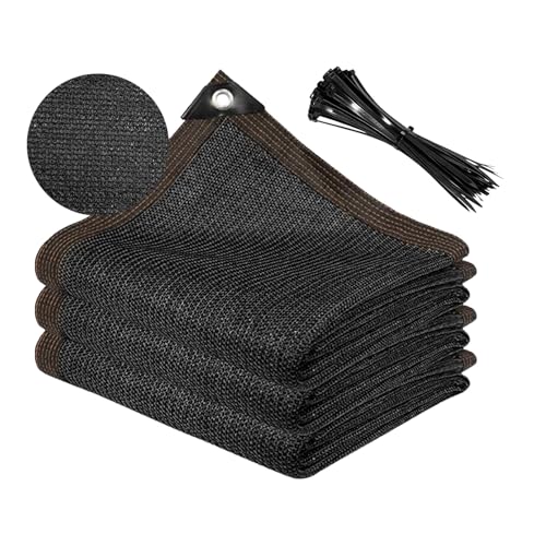 Shade Cloth for Garden 10 * 10FT, 70% Sunblock Mesh Tarp & Outdoor Sun Shade with Grommets, Sun Shade Outdoor Cover, Plant Covers Freeze Protection for Greenhouse, Kennel, Lawn, Patio Black - color: black, size: 10*10FT