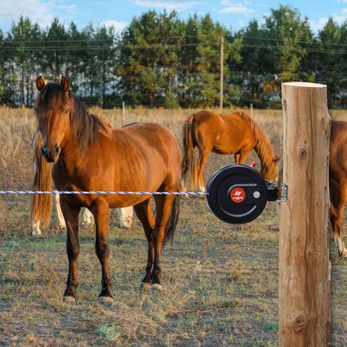 Electric Fence Gate Handle, Built in Diameter 6mm Electric Rope, Length 10M | Retractable, Enter and Exit Without Power Interruption, Uv Resistant, Highly Insulated, Easy To Install, 180° Installation