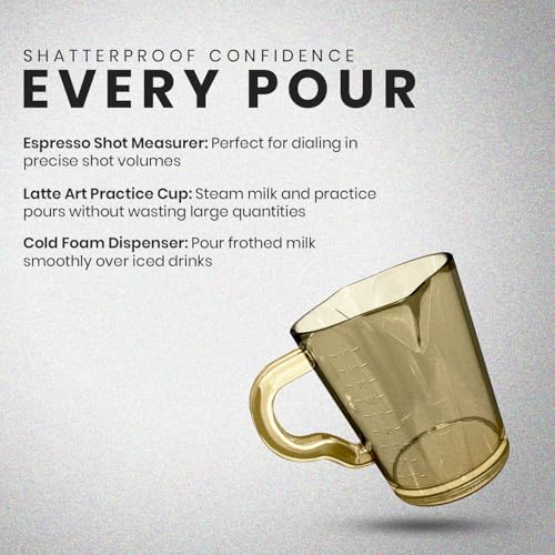 3 Oz Double Spout Polycarbonate Measuring Pitcher Yellow Cup