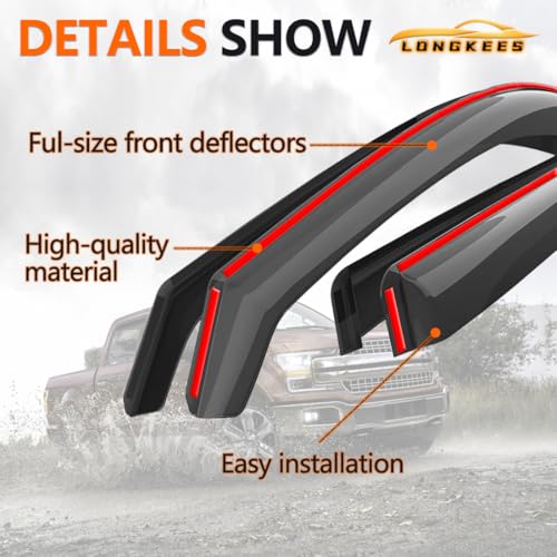 in-Channel Window Visors Rain Guards FIT Hyundai Santa Cruz 2022-2025 (2022-2025) – 4-Piece in-Channel Dark-Smoke Polycarbonate Vent Deflectors