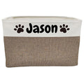 Personalized Dog Toy Basket Dog Toy Box with Pet`s Name for Dog Chew Toys,Clothing,Stuff - color: Personalized, size: M:15"L x 11"W x 9"H