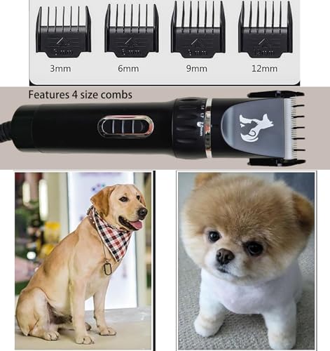 Professional Dog Clippers for Thick Hair,Pet Shears Sheep Trimmer | Heavy Duty Grooming Electric Clippers, Powerful Corded Shears for Thick Coats,Swiftly Trim Cats Horses Dense Fur